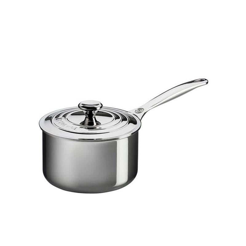 Le Creuset 3-Ply Stainless Steel Sauce Pan With Lid, 2-qt - Kitchen Universe