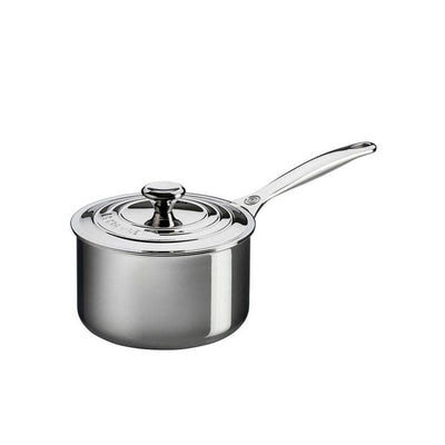 Le Creuset 3-Ply Stainless Steel Sauce Pan With Lid, 2-qt - Kitchen Universe