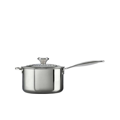 Le Creuset Saucepan with Lid Stainless Steel 4 In. - Kitchen Universe