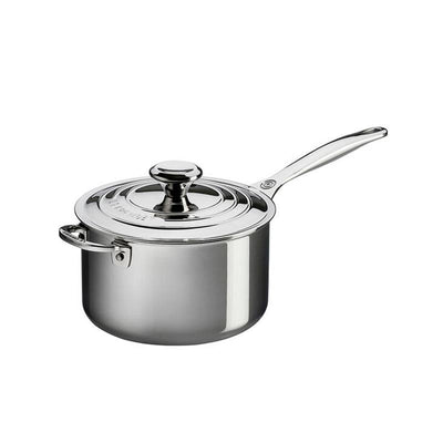 Le Creuset Saucepan with Lid Stainless Steel 4 In. - Kitchen Universe