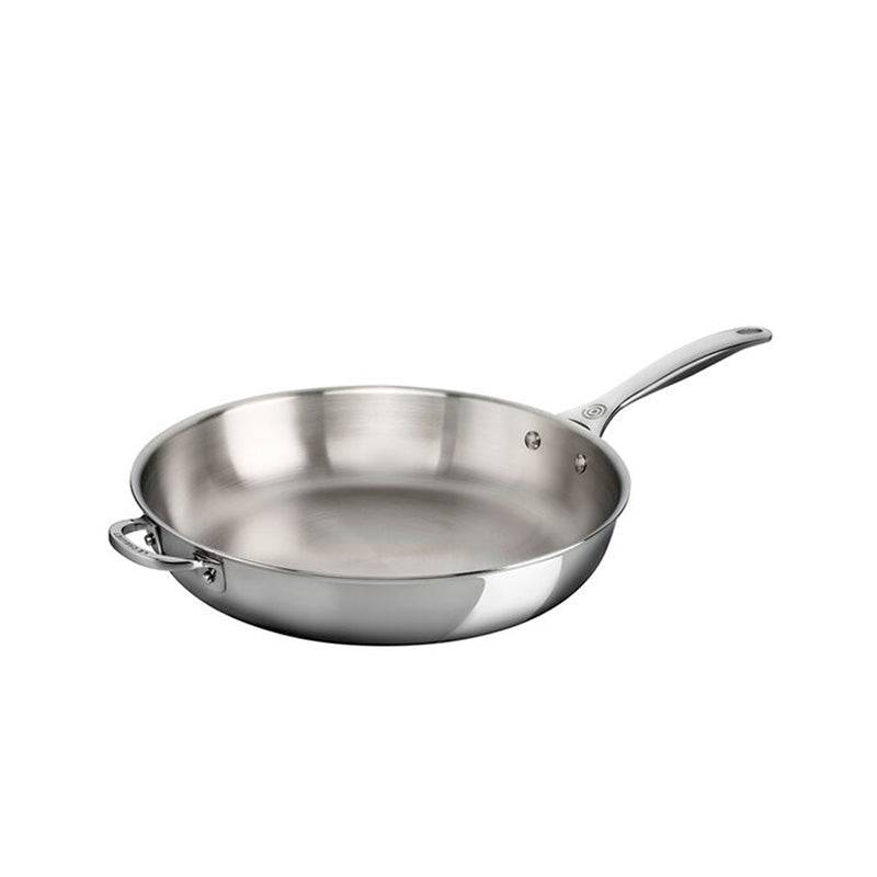 Le Creuset 3-Ply Stainless Steel Deep Fry Pan With Helper Handle, 12.5-in - Kitchen Universe