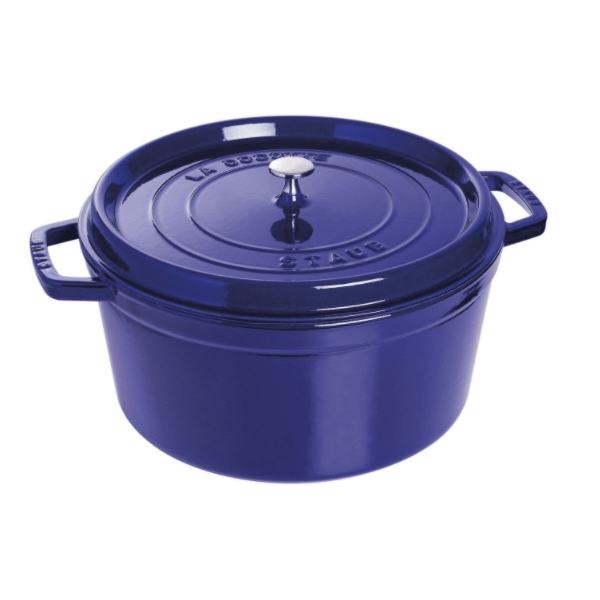 Staub Cast Iron Round Cocotte Oven, 13.25-qt, Dark Blue - Kitchen Universe