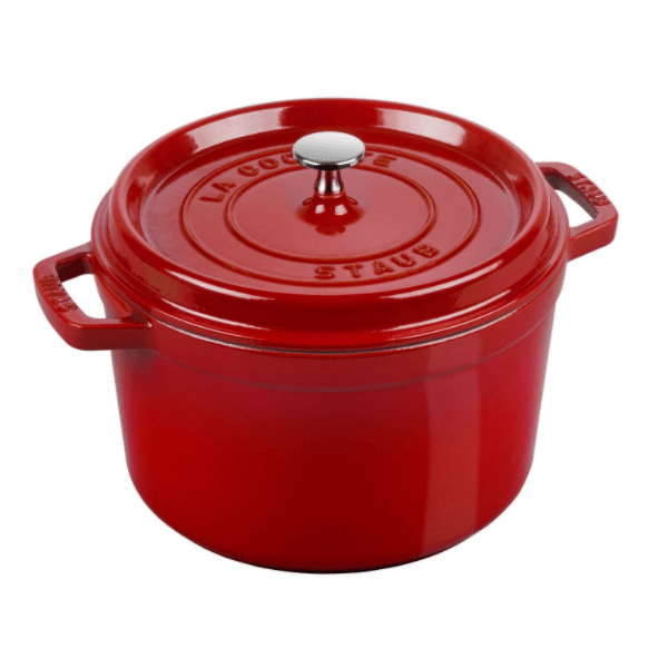 Staub Tall Cocotte Round 5-qt, Cherry Red - Kitchen Universe