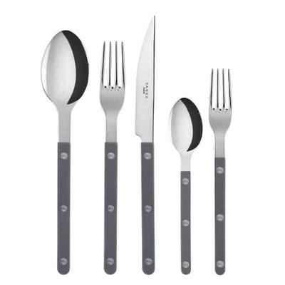 Sabre Bistrot 5-Piece Flatware Set, Dark Grey - Kitchen Universe