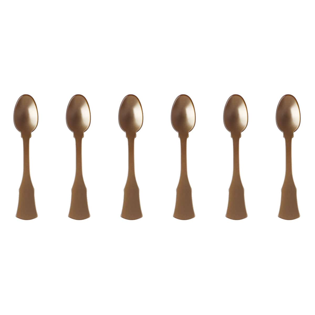 Sabre Honorine 6-Piece Demi-Tasse Spoon Set, Caramel - Kitchen Universe