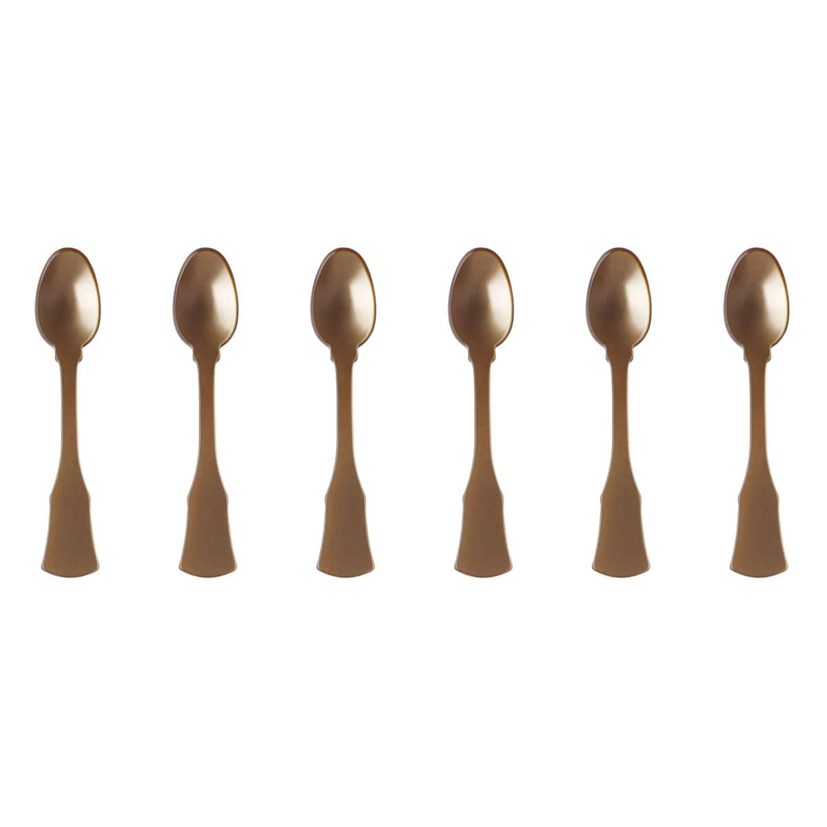 Sabre Honorine 6-Piece Demi-Tasse Spoon Set, Caramel - Kitchen Universe