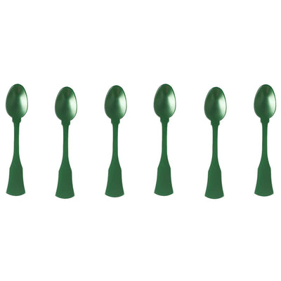 Sabre Honorine 6-Piece Demi-Tasse Spoon Set, Garden Green - Kitchen Universe