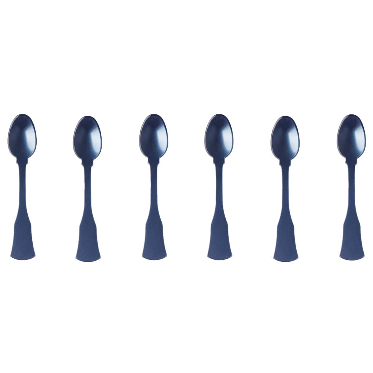 Sabre Honorine 6-Piece Demi-Tasse Spoon Set, Steel Blue - Kitchen Universe