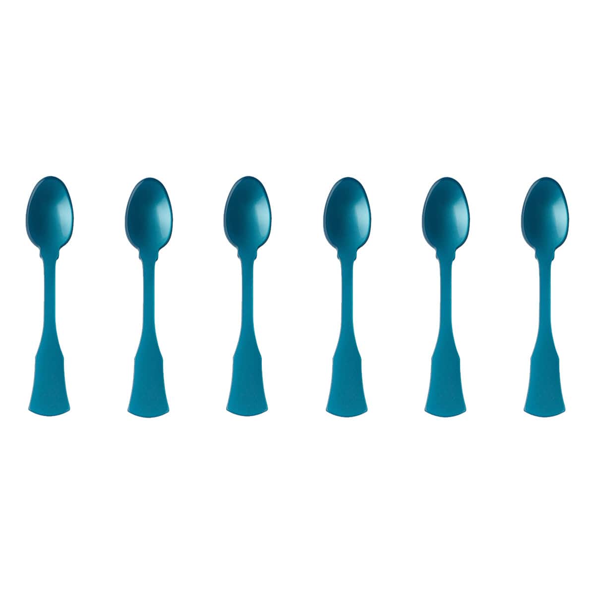 Sabre Honorine 6-Piece Demi-Tasse Spoon Set, Turquoise - Kitchen Universe
