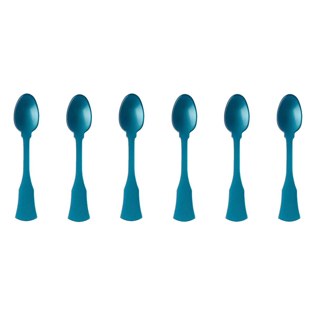 Sabre Honorine 6-Piece Demi-Tasse Spoon Set, Turquoise - Kitchen Universe