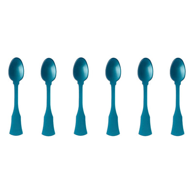Sabre Honorine 6-Piece Demi-Tasse Spoon Set, Turquoise - Kitchen Universe
