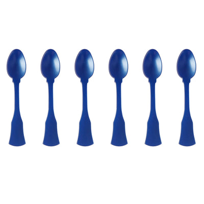 Sabre Honorine 6-Piece Demi-Tasse Spoon Set, Lapis Blue - Kitchen Universe
