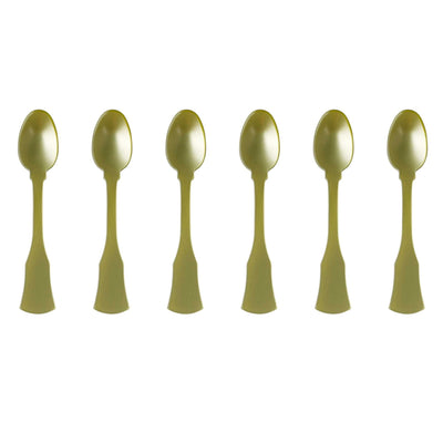 Sabre Honorine 6-Piece Demi-Tasse Spoon Set, Moss - Kitchen Universe