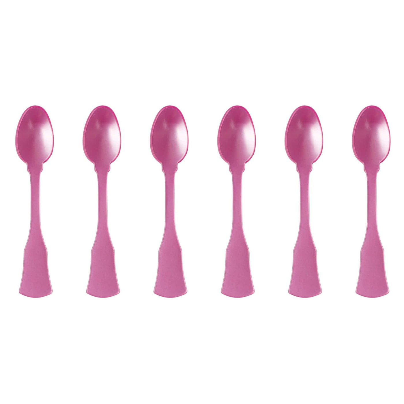 Sabre Honorine 6-Piece Demi-Tasse Spoon Set, Pink - Kitchen Universe