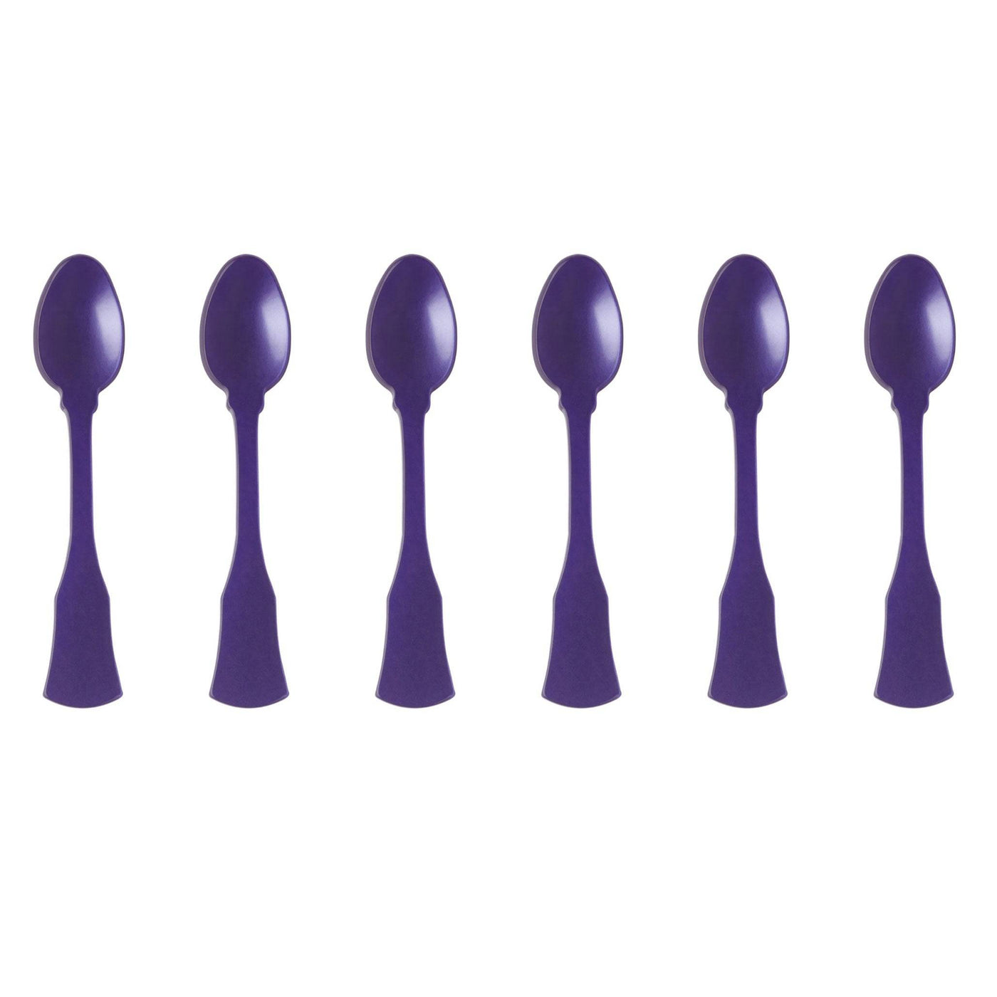 Sabre Honorine 6-Piece Demi-Tasse Spoon Set, Purple - Kitchen Universe