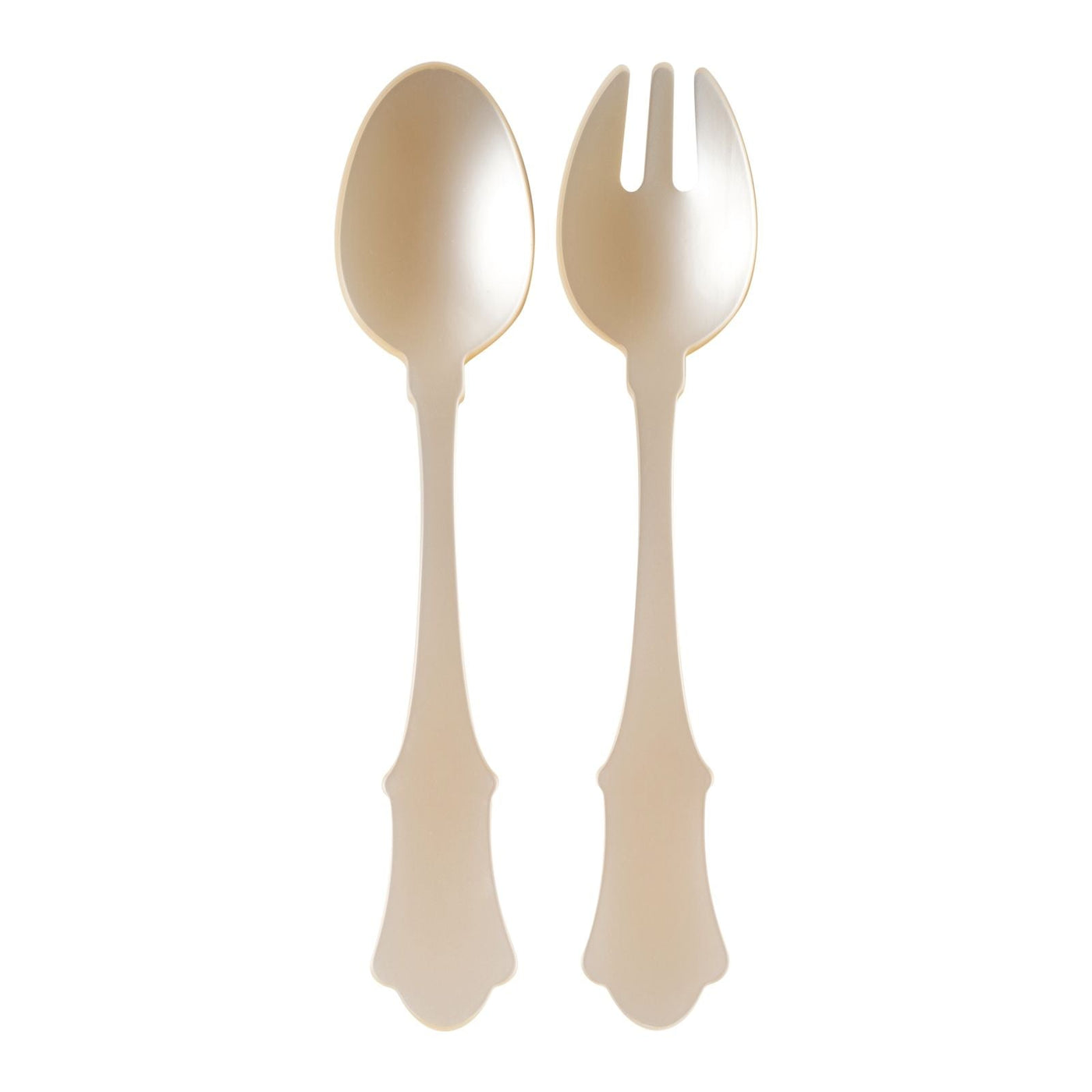 Sabre Honorine Salad Servers Set, Pearl - Kitchen Universe
