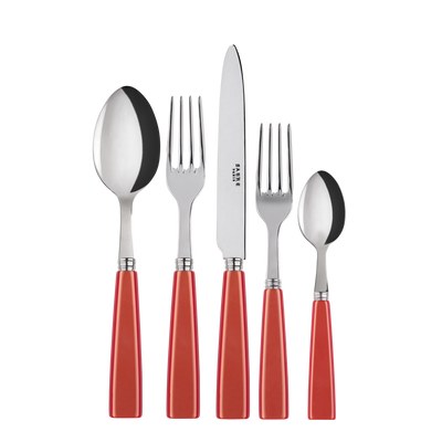 Sabre Icone 5-Piece Flatware Set, Orange - Kitchen Universe