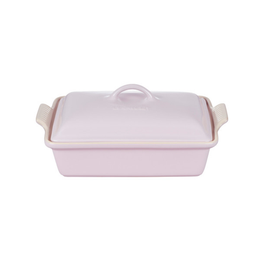 Le Creuset Heritage Stoneware Rectangular Casserole With Lid, 4-Quart, Shallot - Kitchen Universe