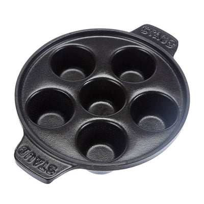 Staub Cast Iron Escargot Dish with 6 cavities, Matte Black - Kitchen Universe