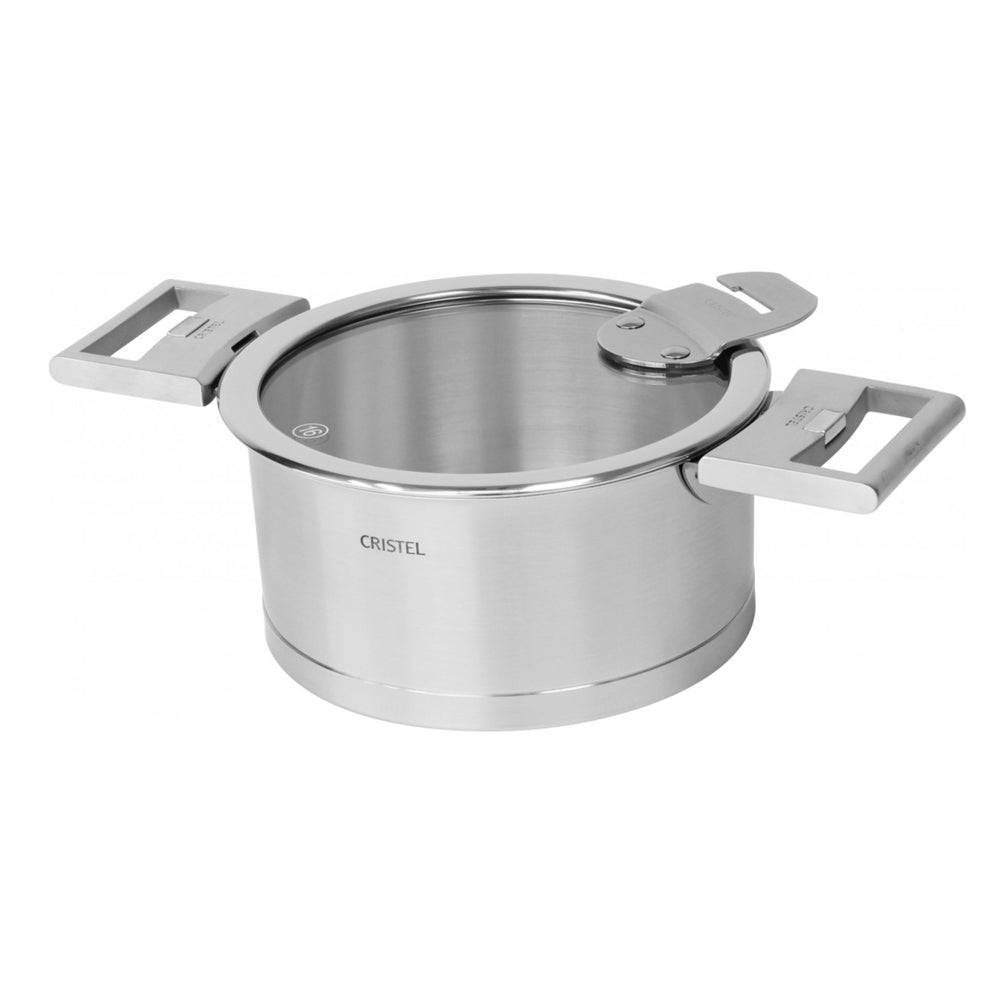 Cristel Strate L Brushed Stainless Sauce / Casserole Pan With Lid - Kitchen Universe