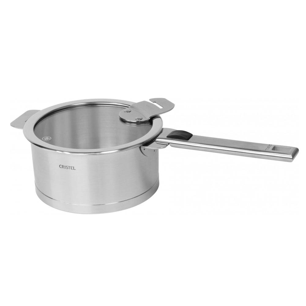 Cristel Strate L Brushed Stainless Sauce / Casserole Pan With Lid - Kitchen Universe