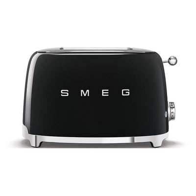 Smeg 50's Retro Style Aesthetic 2-Slice Toaster, Black - Kitchen Universe