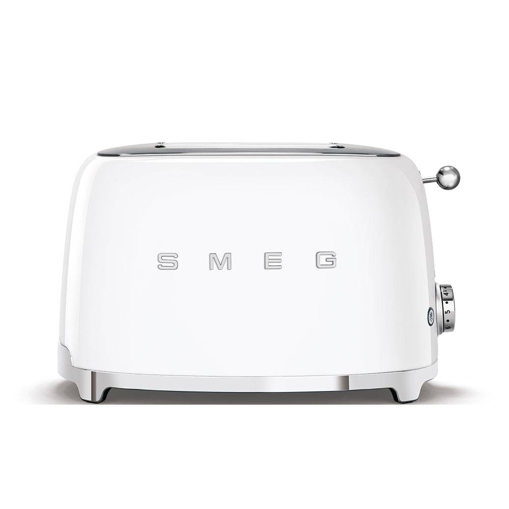 Smeg 50's Retro Style Aesthetic 2-Slice Toaster, White - Kitchen Universe
