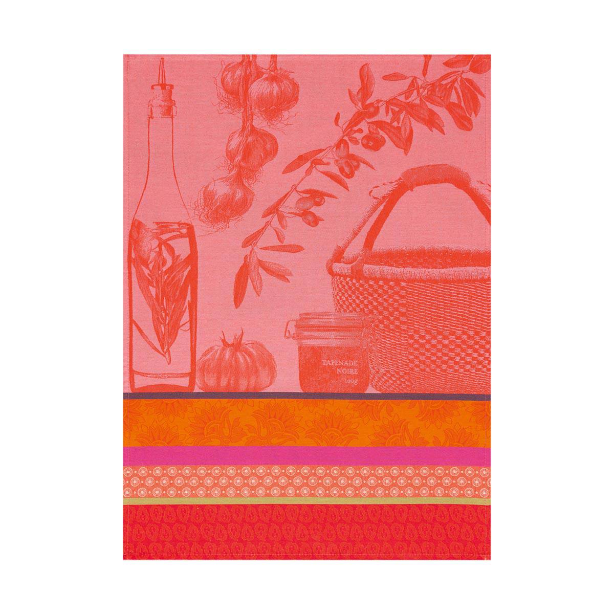 Le Jacquard Francais Saveurs De Provence Tea Towel, 24 x 31-Inches, Watermelon - Kitchen Universe