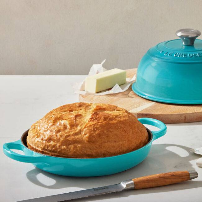 Le Creuset Enameled Cast Iron Signature Bread Oven, 9.5-Inches, Caribbean - Kitchen Universe