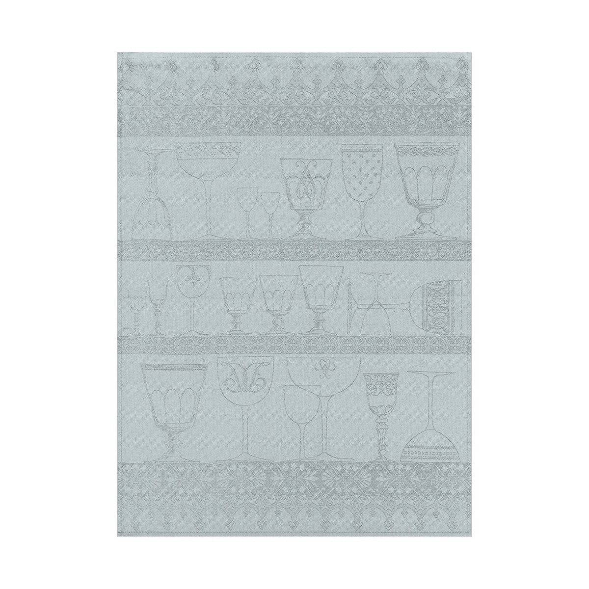 Le Jacquard Francais 100% Linen Crystal Tea Towel, Mist 24 x 31-in - Kitchen Universe