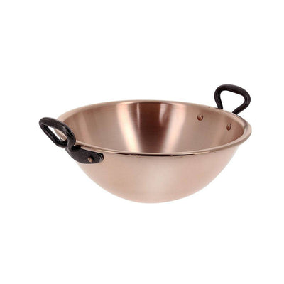 de Buyer Inocuivre Tradition Copper Egg Whites Mixing Bowl With Two Cast Iron Handles, 10.25-Inches - Kitchen Universe