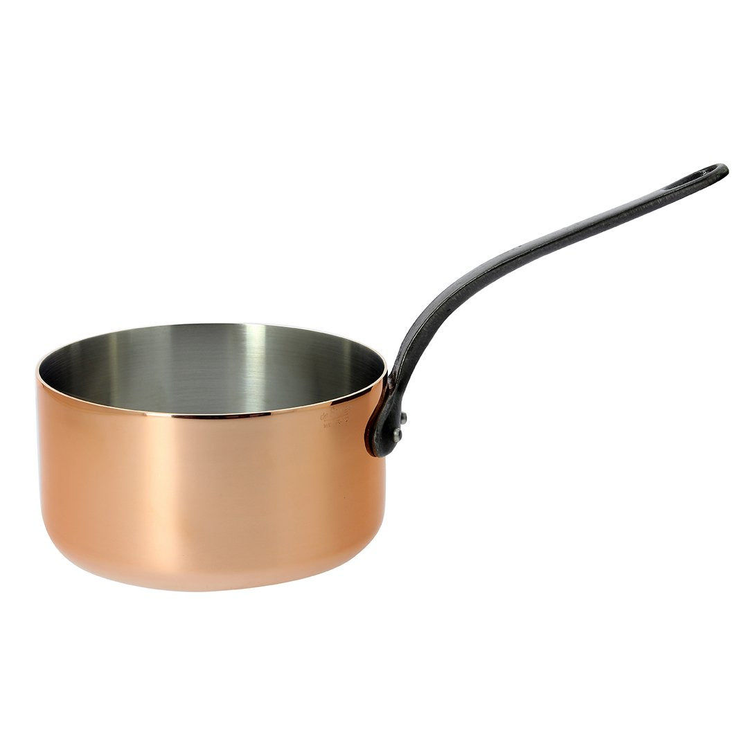 de Buyer Inocuivre Tradition Copper Saucepan With Cast Iron Handle, 4.7-Inches - Kitchen Universe