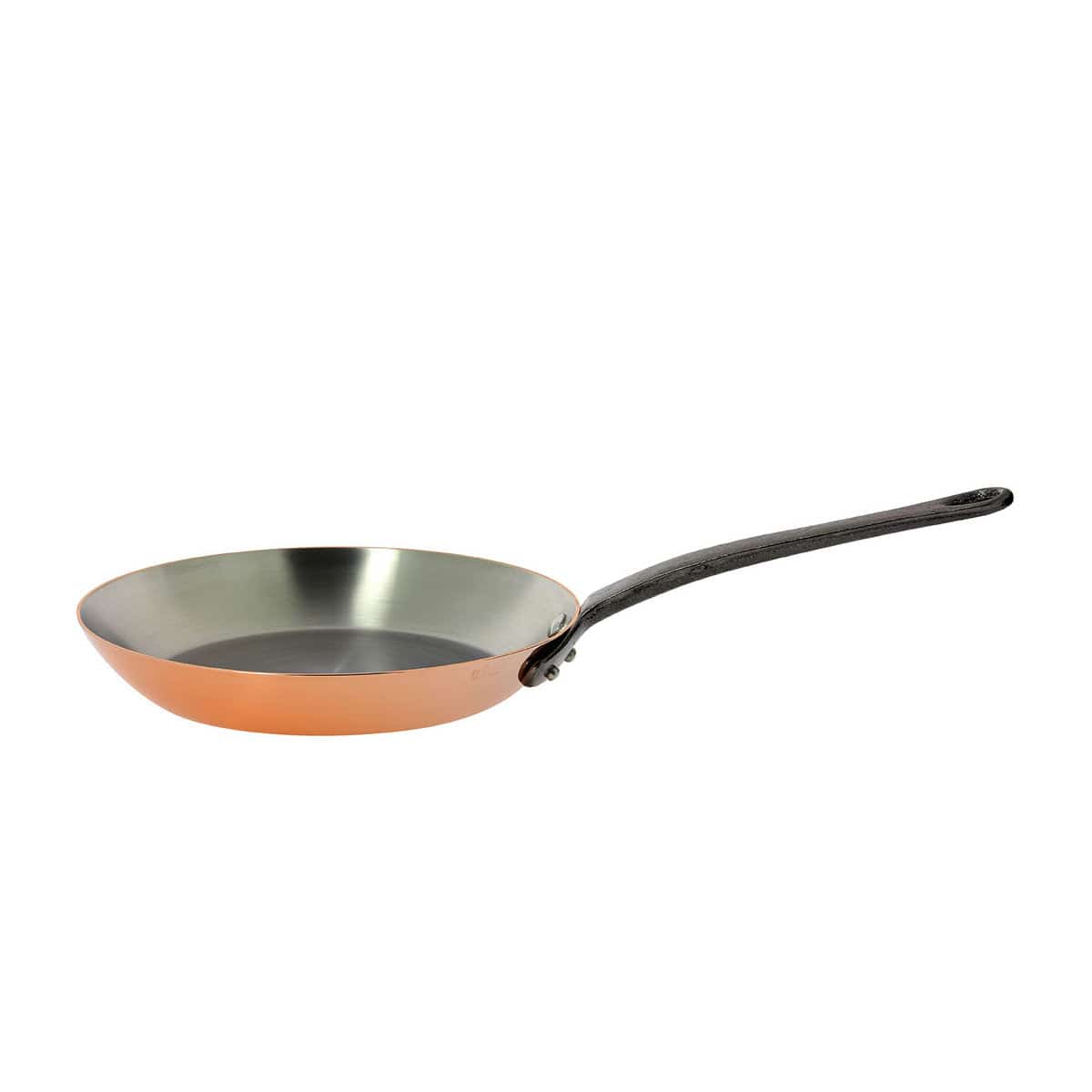 de Buyer Prima Matera Tradition Copper Fry Pan With Cast Iron Handle, 9.4-Inches - Kitchen Universe