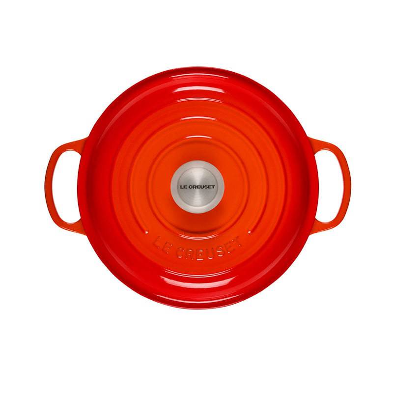 Le Creuset Signature Braiser with Stainless Steel Knob, 2.25 qt, Flame - Kitchen Universe