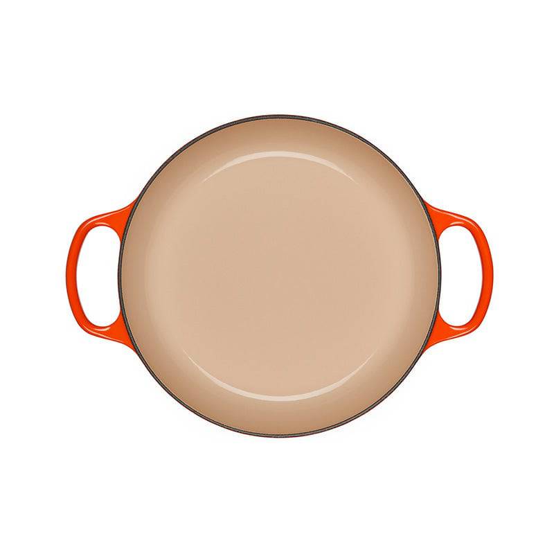 Le Creuset Signature Braiser with Stainless Steel Knob, 2.25 qt, Flame - Kitchen Universe
