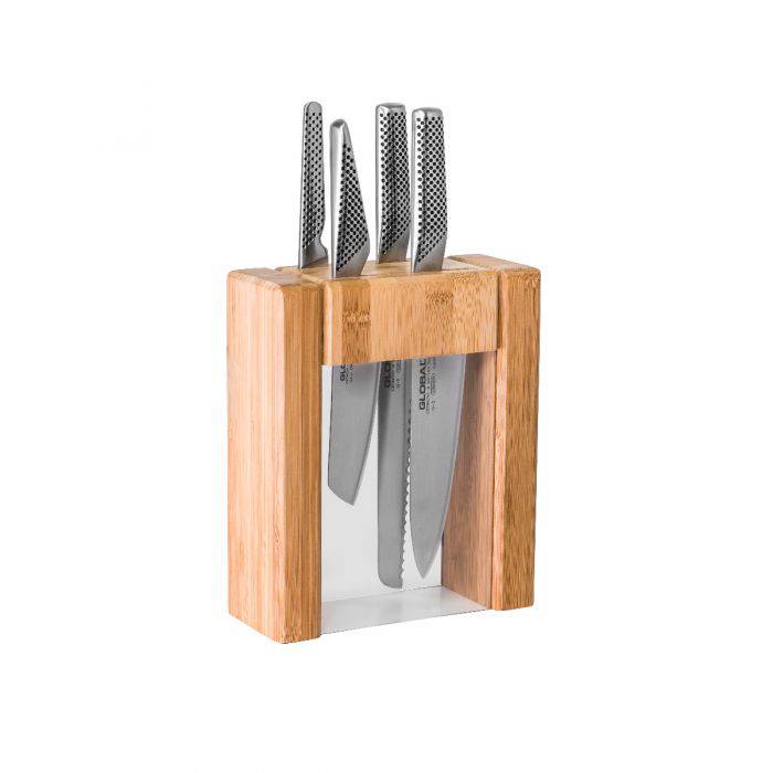 Global Teikoku Knife 5-Piece Block Set - Kitchen Universe