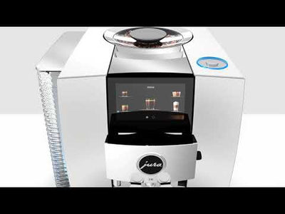 Jura Z10 Fully Automatic Bean-To-Cup Machine for Hot and Cold Coffee, Aluminum White