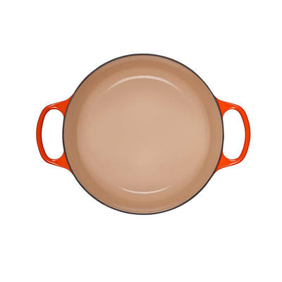 Le Creuset Signature Enameled Cast Iron Round Dutch Oven, 5.5 qt, Flame - Kitchen Universe