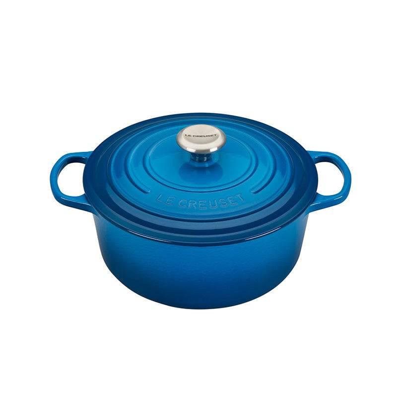 Le Creuset Signature Enameled Cast Iron Round Dutch Oven, 5.5 qt, Marseille - Kitchen Universe