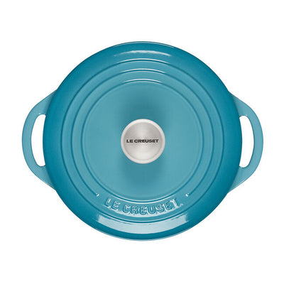 Le Creuset Enameled Cast Iron Shallow Round Dutch Oven, 2.75-Quart, Caribbean - Kitchen Universe