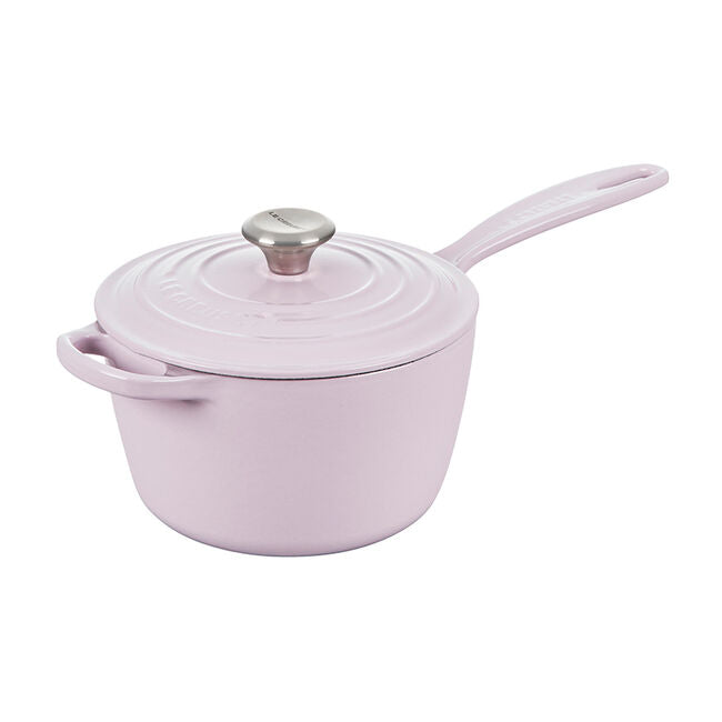 Le Creuset Signature Enameled Cast Iron Sauce Pan with Lid, 2.25-Quart, Shallot - Kitchen Universe