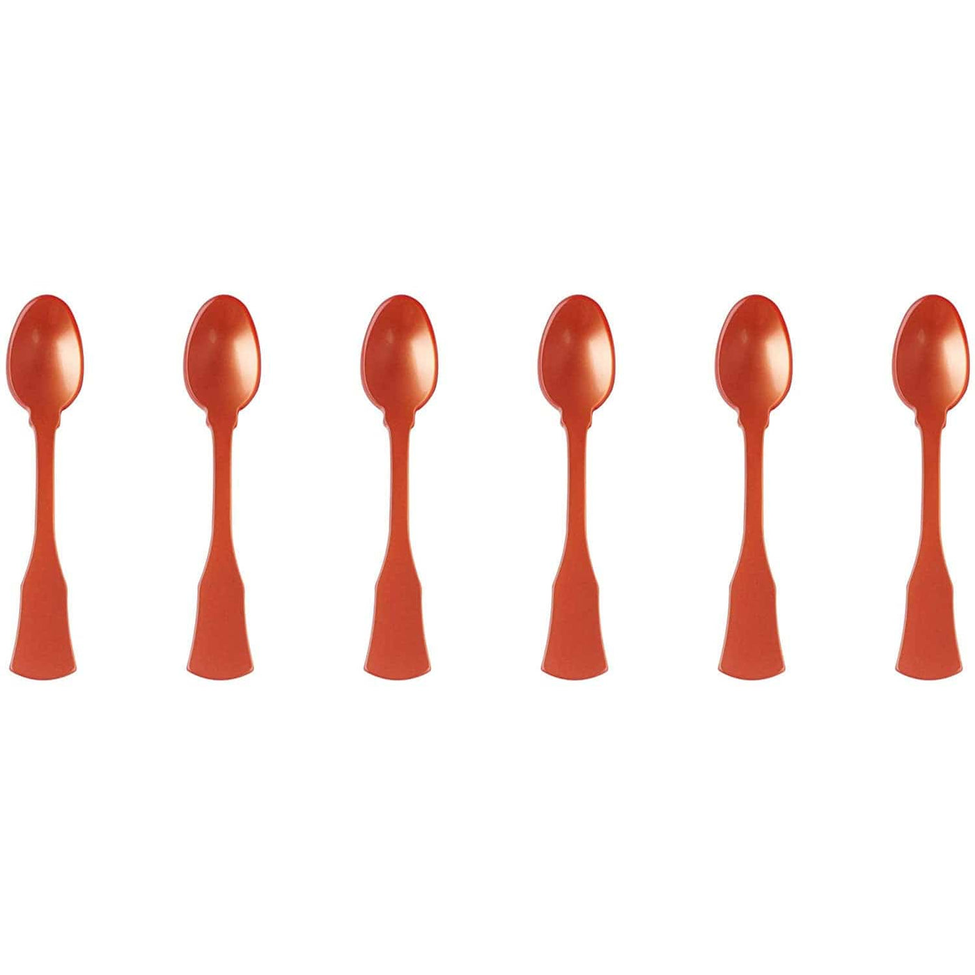 Sabre Honorine 6-Piece Demi-Tasse Spoon Set, Orange - Kitchen Universe