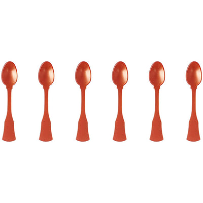 Sabre Honorine 6-Piece Demi-Tasse Spoon Set, Orange - Kitchen Universe
