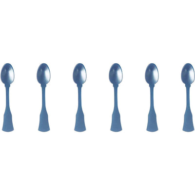 Sabre Honorine 6-Piece Demi-Tasse Spoon Set, Light Blue - Kitchen Universe