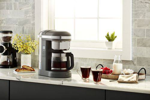 KitchenAid 12 Cup Drip Coffee Maker with Spiral Showerhead and Programmable Warming Plate - Kitchen Universe