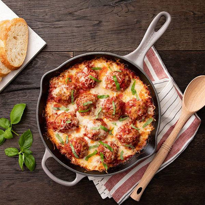 Le Creuset Signature Cast Iron Handle Skillet, 10.25-in, Oyster - Kitchen Universe