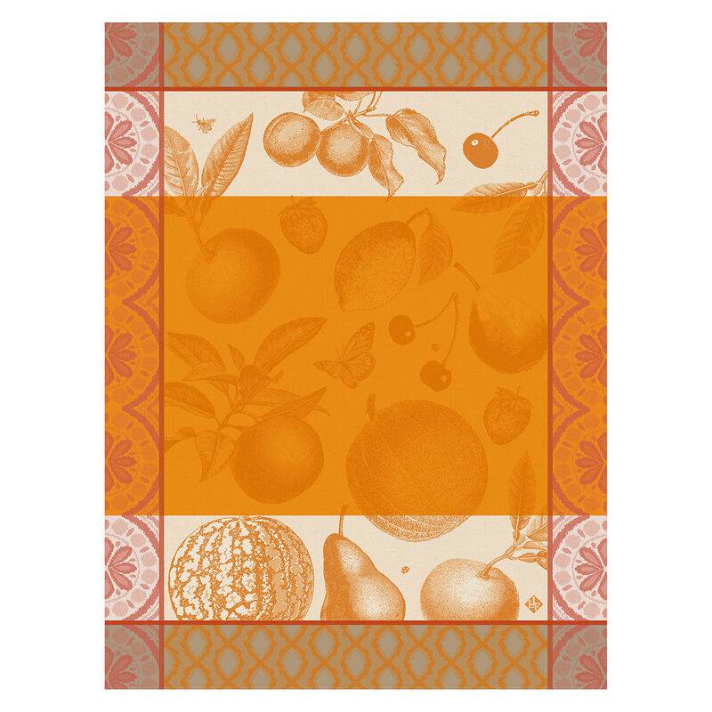 Le Jacquard Francais Arrière-Pays Tea Towel, 24 x 31-in, Orange - Kitchen Universe