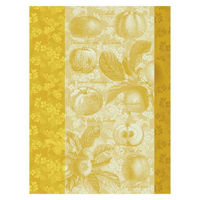 Le Jacquard Francais Pommes À Croquer Tea Towel, 24 x 31-in, Yellow - Kitchen Universe