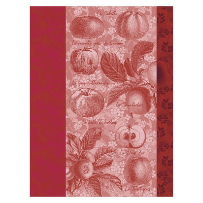 Le Jacquard Francais Pommes À Croquer Tea Towel, 24 x 31-in, Red - Kitchen Universe